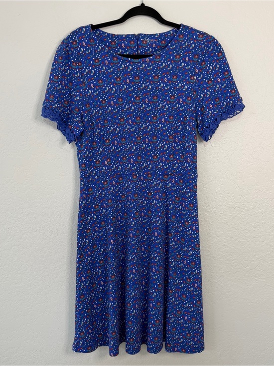 Chadwicks Dresses & Skirts - Chadwicks Blue Floral Fit & Flare Midi Dress Women’s Petite Large Cottagecore